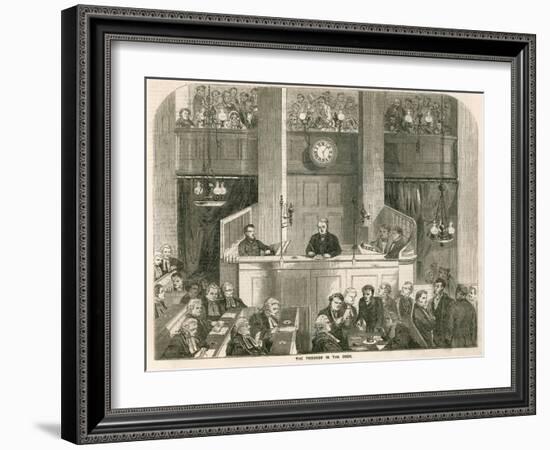 The Prisoner in the Dock, the Old Bailey-null-Framed Giclee Print