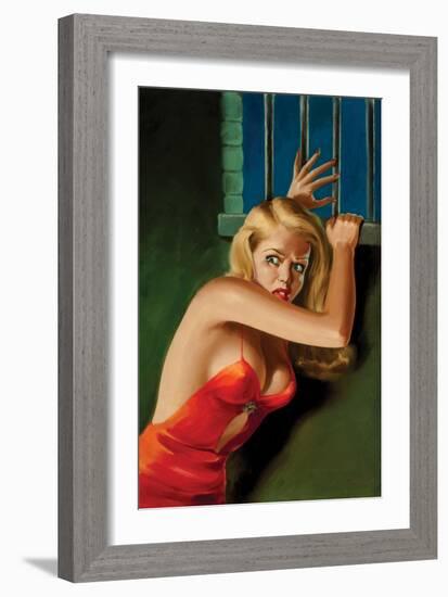 The Prisoner - Pulp Cover-Peter Driben-Framed Art Print