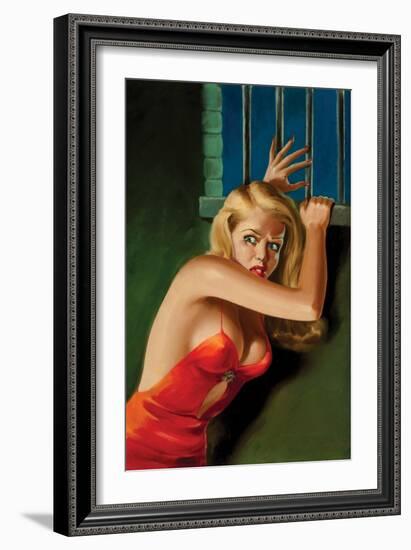 The Prisoner - Pulp Cover-Peter Driben-Framed Art Print