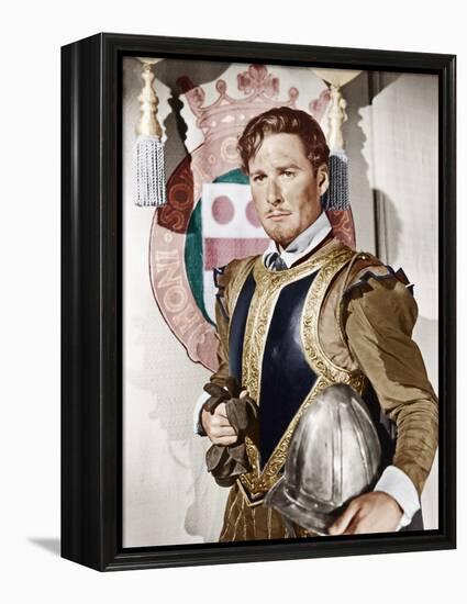 THE PRIVATE LIVES OF ELIZABETH AND ESSEX, Errol Flynn as the Earl of Essex, 1939-null-Framed Stretched Canvas