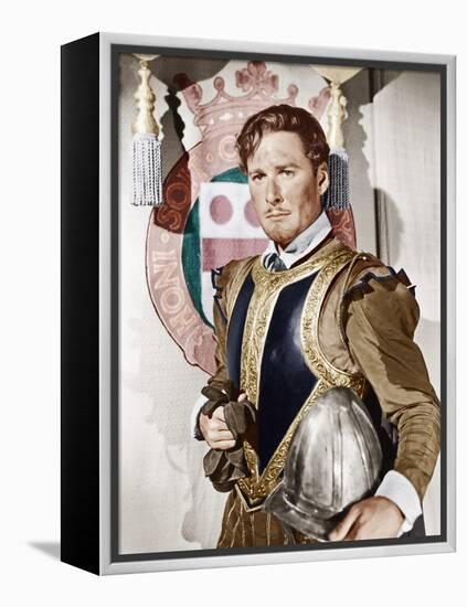 THE PRIVATE LIVES OF ELIZABETH AND ESSEX, Errol Flynn as the Earl of Essex, 1939-null-Framed Stretched Canvas