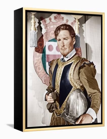 THE PRIVATE LIVES OF ELIZABETH AND ESSEX, Errol Flynn as the Earl of Essex, 1939-null-Framed Stretched Canvas