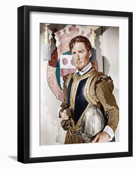THE PRIVATE LIVES OF ELIZABETH AND ESSEX, Errol Flynn as the Earl of Essex, 1939-null-Framed Photo
