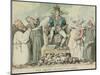 The Privy Council of a King, Pub. 1815 (Hand Coloured Engraving)-Thomas Rowlandson-Mounted Giclee Print