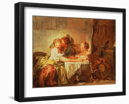 The Prize of a Kiss, 1760-Jean-Honoré Fragonard-Framed Giclee Print