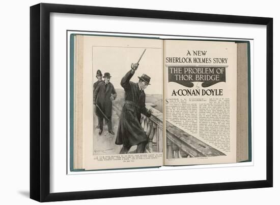 The Problem of Thor Bridge - a Sherlock Holmes Story by Arthur Conan Doyle-null-Framed Art Print