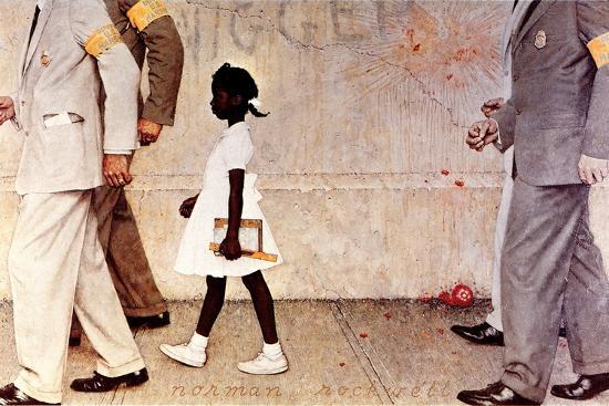 The Problem We All Live With (or Walking to School--Schoolgirl with U.S.  Marshals)' Giclee Print - Norman Rockwell | Art.com