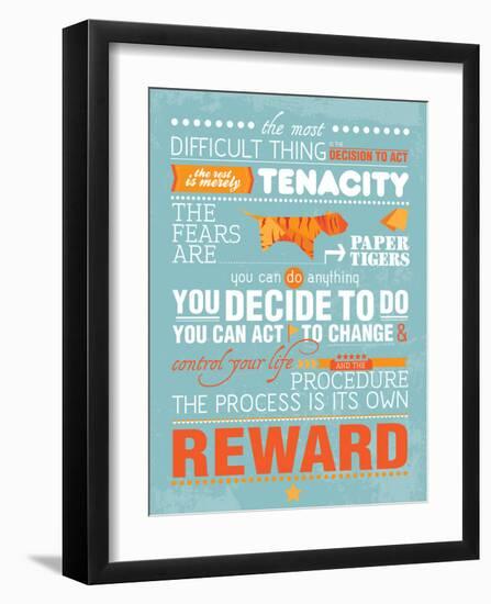 The Process Is Its Own Reward (Amelia Earhart)-Patricia Pino-Framed Art Print