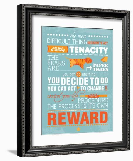 The Process Is Its Own Reward (Amelia Earhart)-Patricia Pino-Framed Art Print