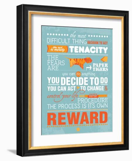 The Process Is Its Own Reward (Amelia Earhart)-Patricia Pino-Framed Art Print