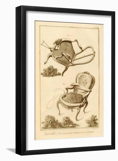 The Process of Upholstering a Chair, from the 'Encyclopedie Des Sciences Et Metiers'-French-Framed Giclee Print