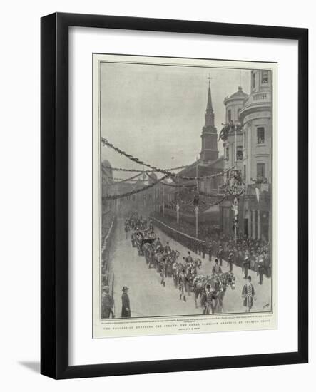 The Procession Entering the Strand, the Royal Carriage Arriving at Charing Cross-Henry Marriott Paget-Framed Giclee Print