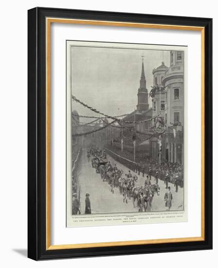 The Procession Entering the Strand, the Royal Carriage Arriving at Charing Cross-Henry Marriott Paget-Framed Giclee Print