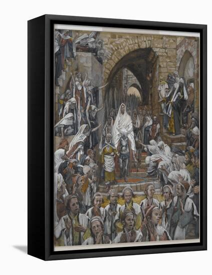 The Procession in the Streets of Jerusalem-James Tissot-Framed Premier Image Canvas
