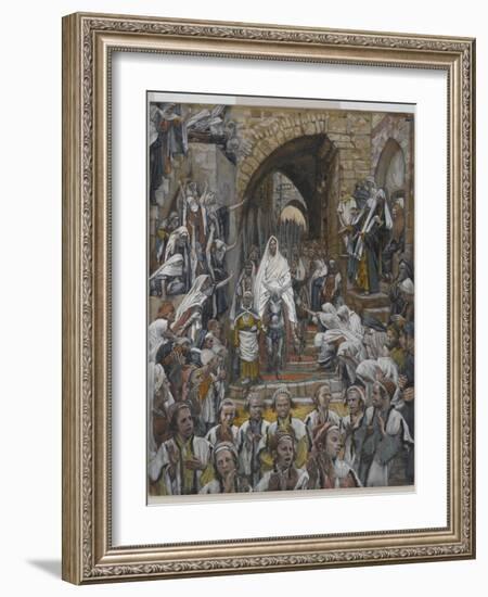 The Procession in the Streets of Jerusalem-James Tissot-Framed Giclee Print