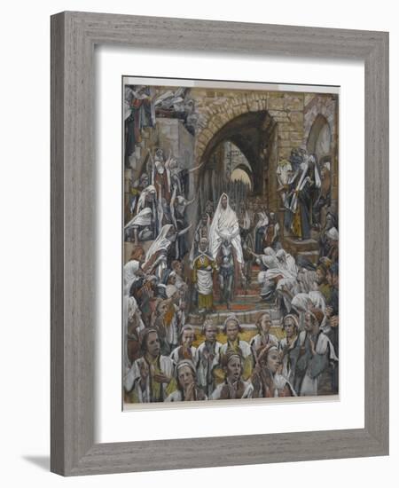 The Procession in the Streets of Jerusalem-James Tissot-Framed Giclee Print