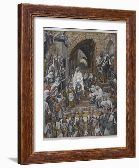 The Procession in the Streets of Jerusalem-James Tissot-Framed Giclee Print