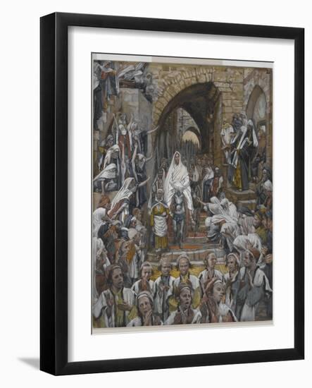 The Procession in the Streets of Jerusalem-James Tissot-Framed Giclee Print