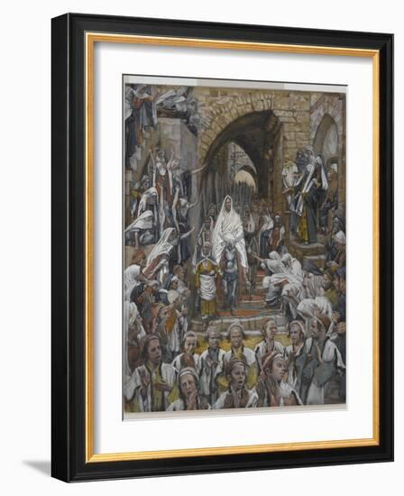 The Procession in the Streets of Jerusalem-James Tissot-Framed Giclee Print