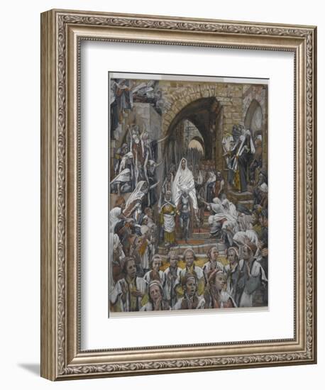 The Procession in the Streets of Jerusalem-James Tissot-Framed Premium Giclee Print