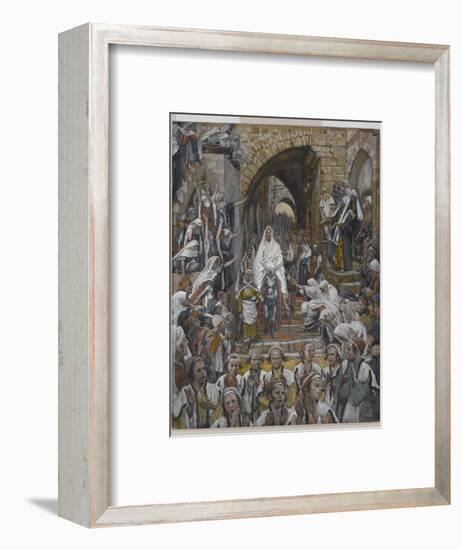 The Procession in the Streets of Jerusalem-James Tissot-Framed Premium Giclee Print