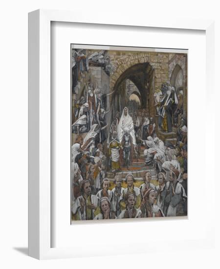 The Procession in the Streets of Jerusalem-James Tissot-Framed Premium Giclee Print