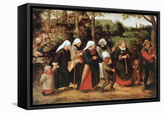 The Procession of the Bride, C1584-1638-Pieter Brueghel the Younger-Framed Premier Image Canvas
