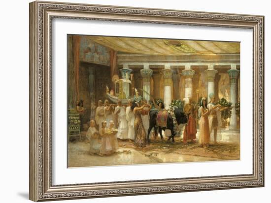 The Procession of the Sacred Bull, Apis, C.1879-Frederick Arthur Bridgman-Framed Giclee Print