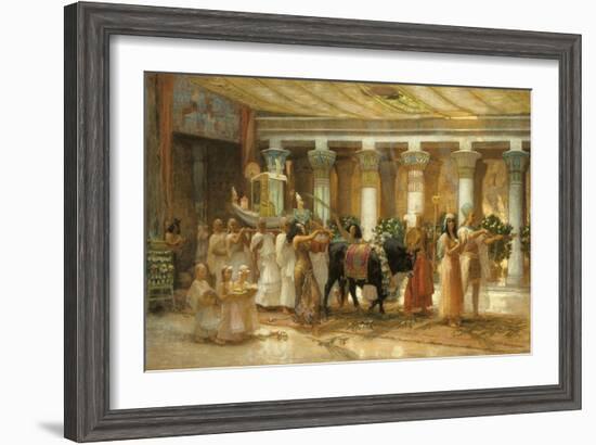 The Procession of the Sacred Bull, Apis, C.1879-Frederick Arthur Bridgman-Framed Giclee Print