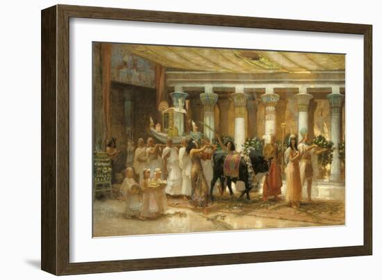 The Procession of the Sacred Bull, Apis, C.1879-Frederick Arthur Bridgman-Framed Giclee Print