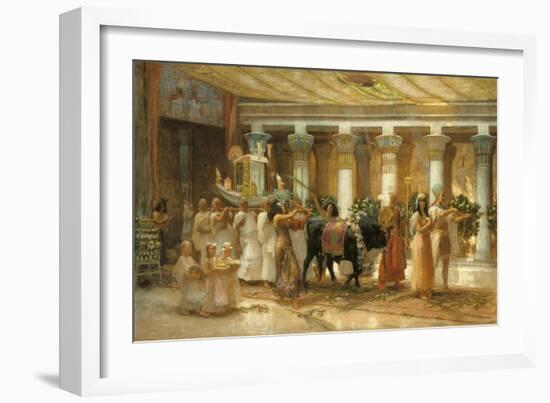 The Procession of the Sacred Bull, Apis, C.1879-Frederick Arthur Bridgman-Framed Giclee Print