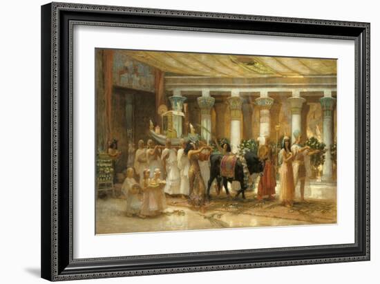 The Procession of the Sacred Bull, Apis, C.1879-Frederick Arthur Bridgman-Framed Giclee Print