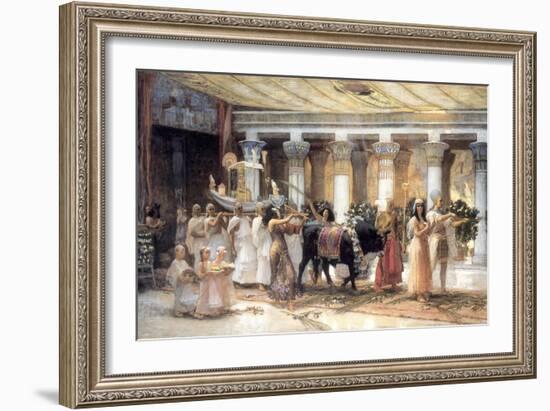 The Procession of the Sacred Bull Apis, Late 19th or Early 20th Century-Frederick Arthur Bridgman-Framed Giclee Print