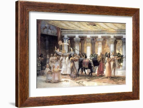 The Procession of the Sacred Bull Apis, Late 19th or Early 20th Century-Frederick Arthur Bridgman-Framed Giclee Print