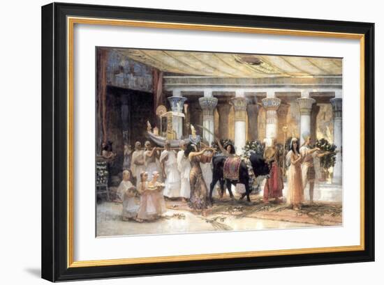 The Procession of the Sacred Bull Apis, Late 19th or Early 20th Century-Frederick Arthur Bridgman-Framed Giclee Print