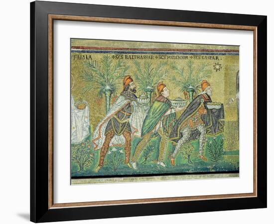 The Procession of the Three Kings (Mosaic)-Byzantine-Framed Giclee Print