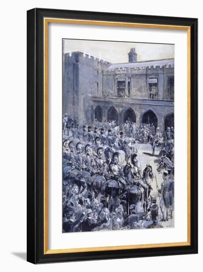 The Proclamation of Queen Victoria at St James's Palace, Westminster, London, 1837-William Heysham Overend-Framed Giclee Print