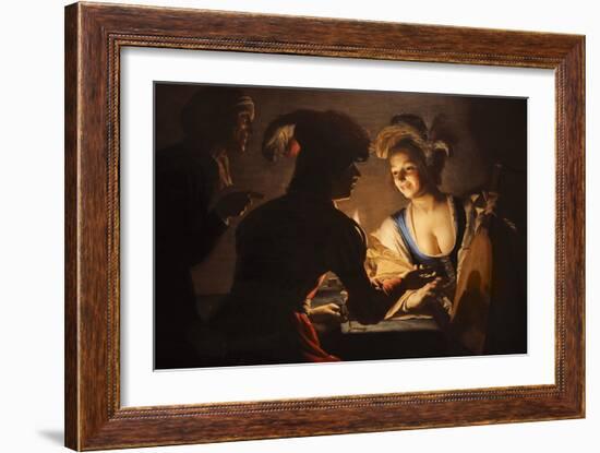 The Procuress, 1625-Gerrit van Honthorst-Framed Giclee Print