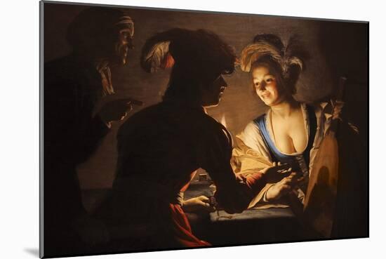 The Procuress, 1625-Gerrit van Honthorst-Mounted Giclee Print