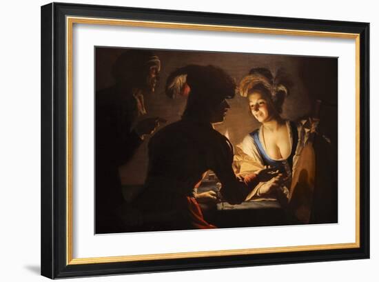 The Procuress, 1625-Gerrit van Honthorst-Framed Giclee Print