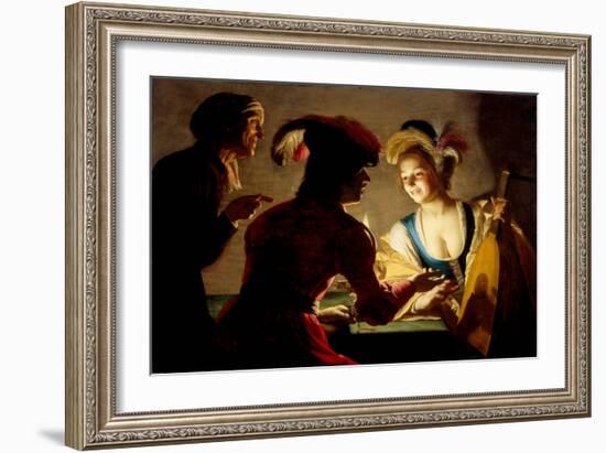 The Procuress, 1625-Gerrit van Honthorst-Framed Giclee Print