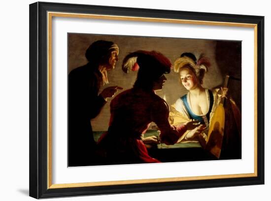 The Procuress, 1625-Gerrit van Honthorst-Framed Giclee Print