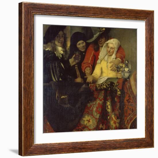 The Procuress, 1656-Johannes Vermeer-Framed Giclee Print