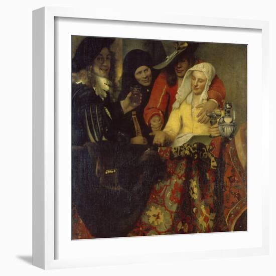 The Procuress, 1656-Johannes Vermeer-Framed Giclee Print