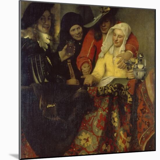 The Procuress, 1656-Johannes Vermeer-Mounted Giclee Print