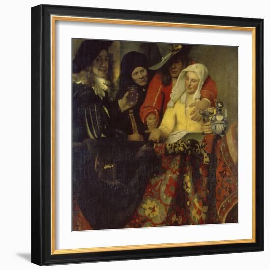 The Procuress, 1656-Johannes Vermeer-Framed Giclee Print