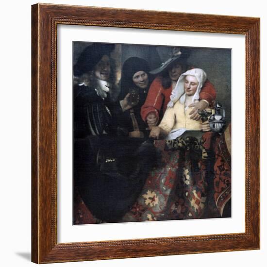 The Procuress, 1656-Johannes Vermeer-Framed Giclee Print