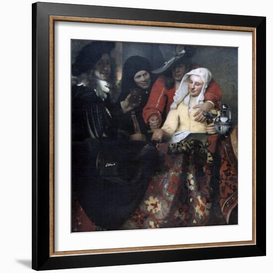 The Procuress, 1656-Johannes Vermeer-Framed Giclee Print