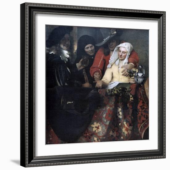 The Procuress, 1656-Johannes Vermeer-Framed Giclee Print