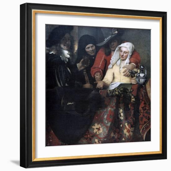 The Procuress, 1656-Johannes Vermeer-Framed Giclee Print